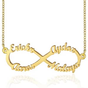 Infinity  Two- Four Name-Necklace