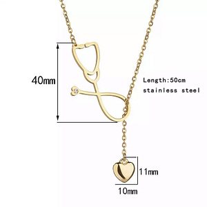 Stethoscope Plain Icon Necklace