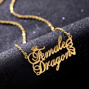 Crown Double Name Necklace