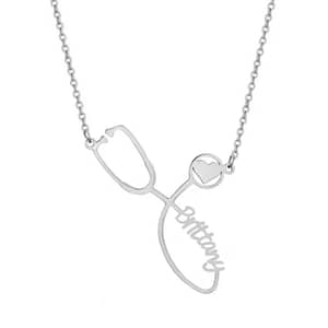 Stethoscope Name Necklace
