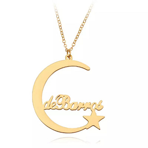 Moon and Star Custom Necklace
