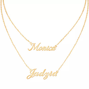 Personalized Two Names Layered Necklace
