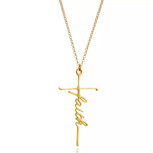 Vertical Female  Cross Necklace
