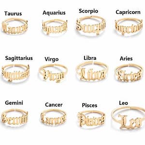 Zodiac Signs Rings