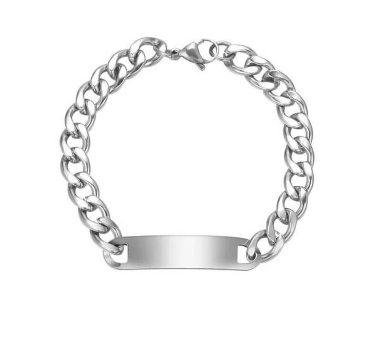 Engraved Bar Male Bracelet | MJ Creations